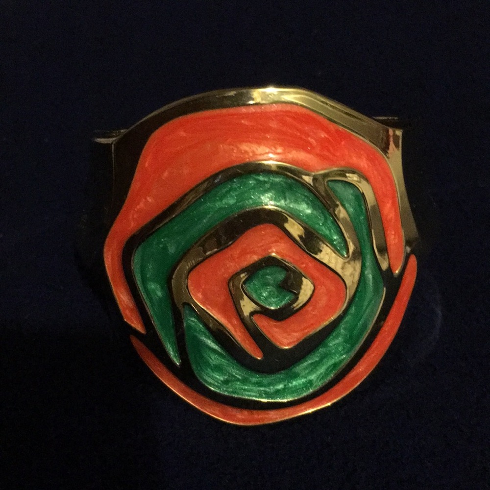 Orange/green bracelet